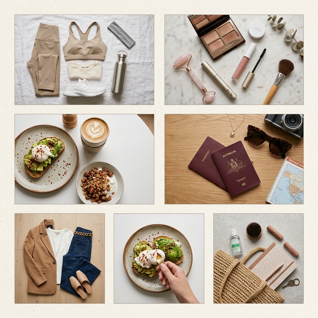 Asiya Bhandari UGC content — Gym, Beauty, Food, Travel, Fashion